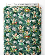 Tissu - fee magique fond vert