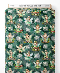 Tissu - fee magique fond vert
