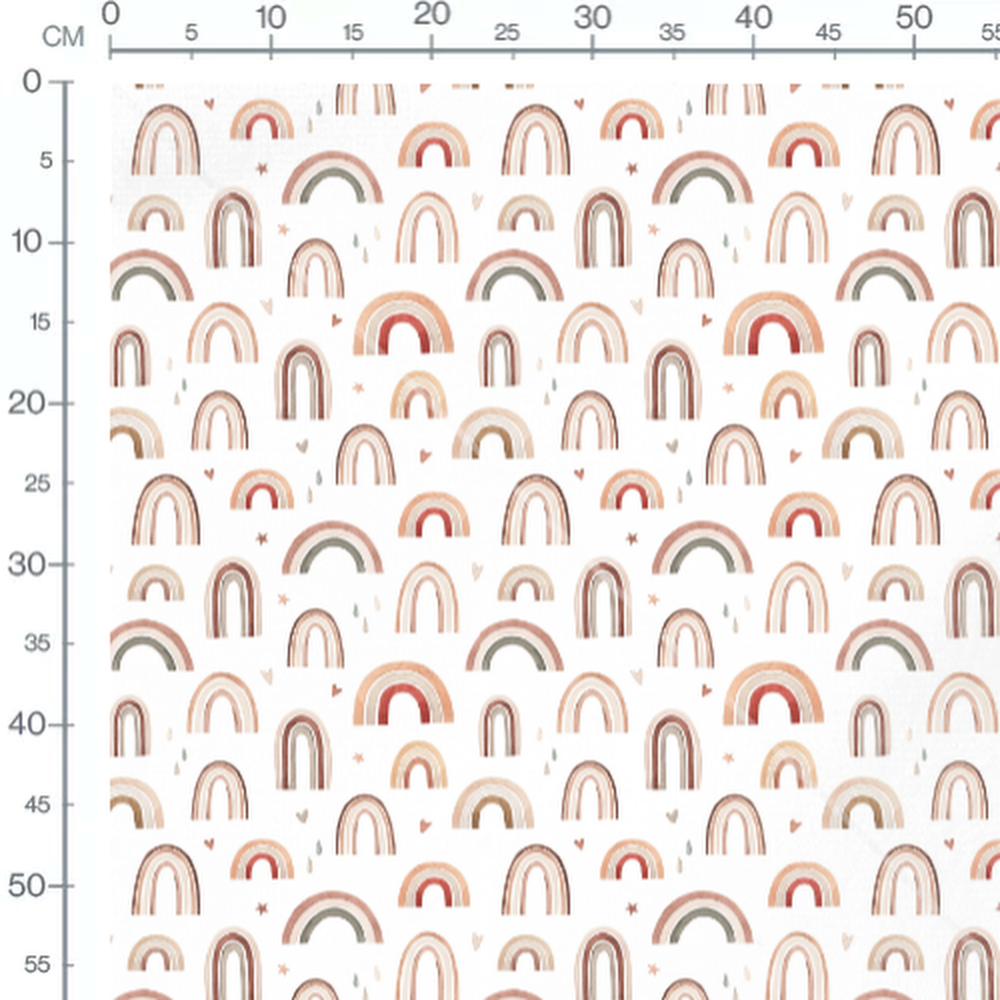 Tissu - Arcs-en-ciel tons terre