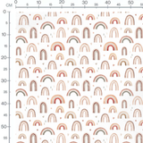 Tissu - Arcs-en-ciel tons terre