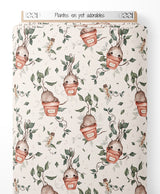 Tissu - Plantes en pot adorables
