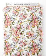 Tissu - Fleurs roses et violettes 2 2