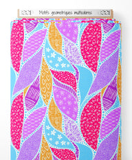 Tissu - Motifs géométriques multicolores