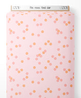 Tissu - Pois roses sur fond clair