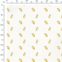 Tissu - Motif poires jaunes