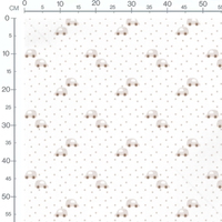 Tissu - Petites voitures et pois