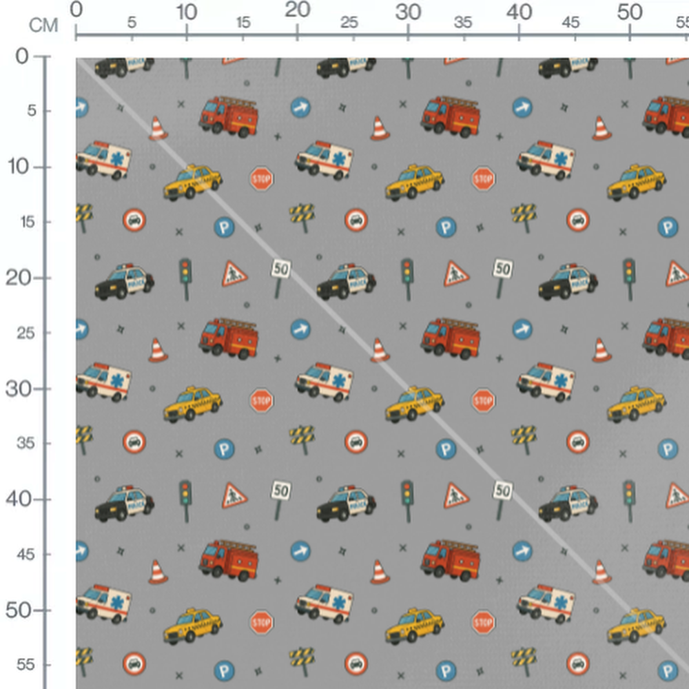Tissu - Étoiles multicolores sur fond blanc
