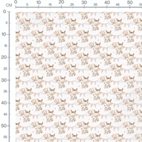 Tissu - Ânes ballons et nuages