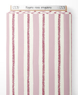 Tissu - Rayures roses irrégulières