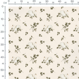 Tissu - Cygnes et feuillages délicats