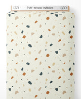 Tissu - Motif terrazzo multicolore