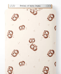 Tissu - Bretzels et taches brunes