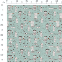 Tissu - Pirates et robots amusants