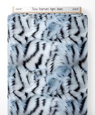 Tissu - fourrure tigre blanc