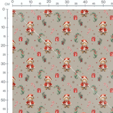 Tissu - Ourson Noël et cadeaux