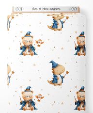 Tissu - Ours et hibou magiciens