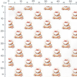 Tissu - Biscuits cœur glacés