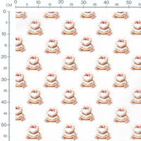 Tissu - Biscuits cœur glacés