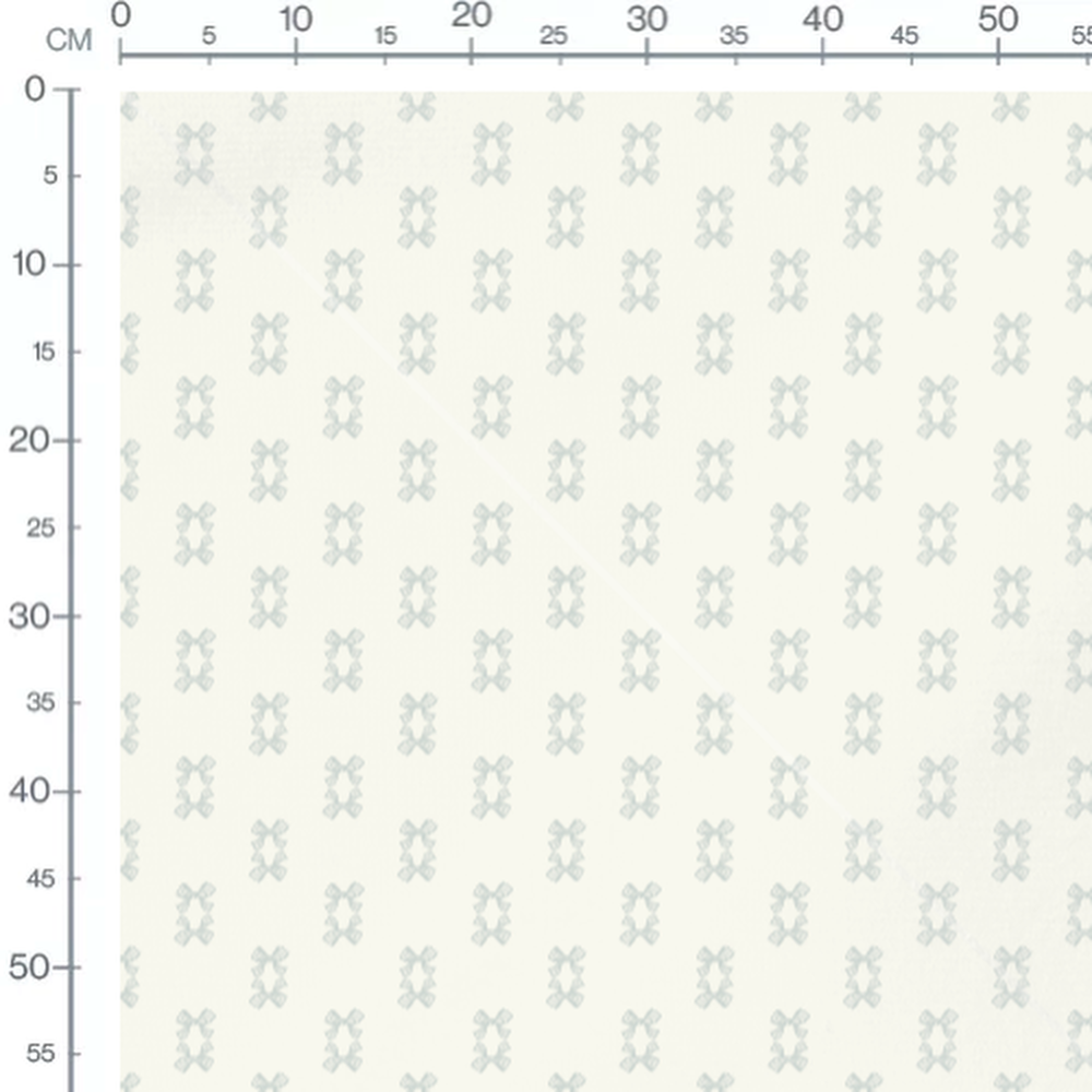 Tissu - Nœuds stylisés gris sur crème