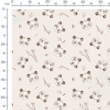 Tissu - Pandas doux et bambous clairs