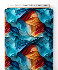 Tissu - Plis Satinés Multicolores