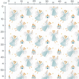 Tissu - Fées et châteaux pastel