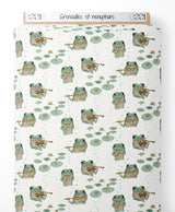 Tissu - Grenouilles et nénuphars