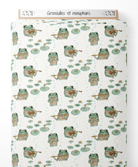 Tissu - Grenouilles et nénuphars