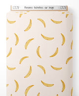 Tissu - Bananes tachetées sur beige