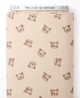 Tissu - Têtes d'ours aux expressions