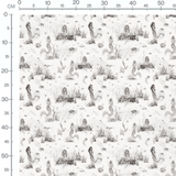 Tissu - Sirènes grises et paysages marins