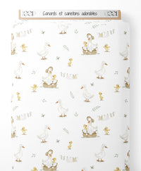 Tissu - Canards et canetons adorables