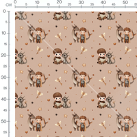 Tissu - Garçon et dragon amical