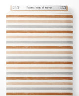 Tissu - Rayures beige et marron