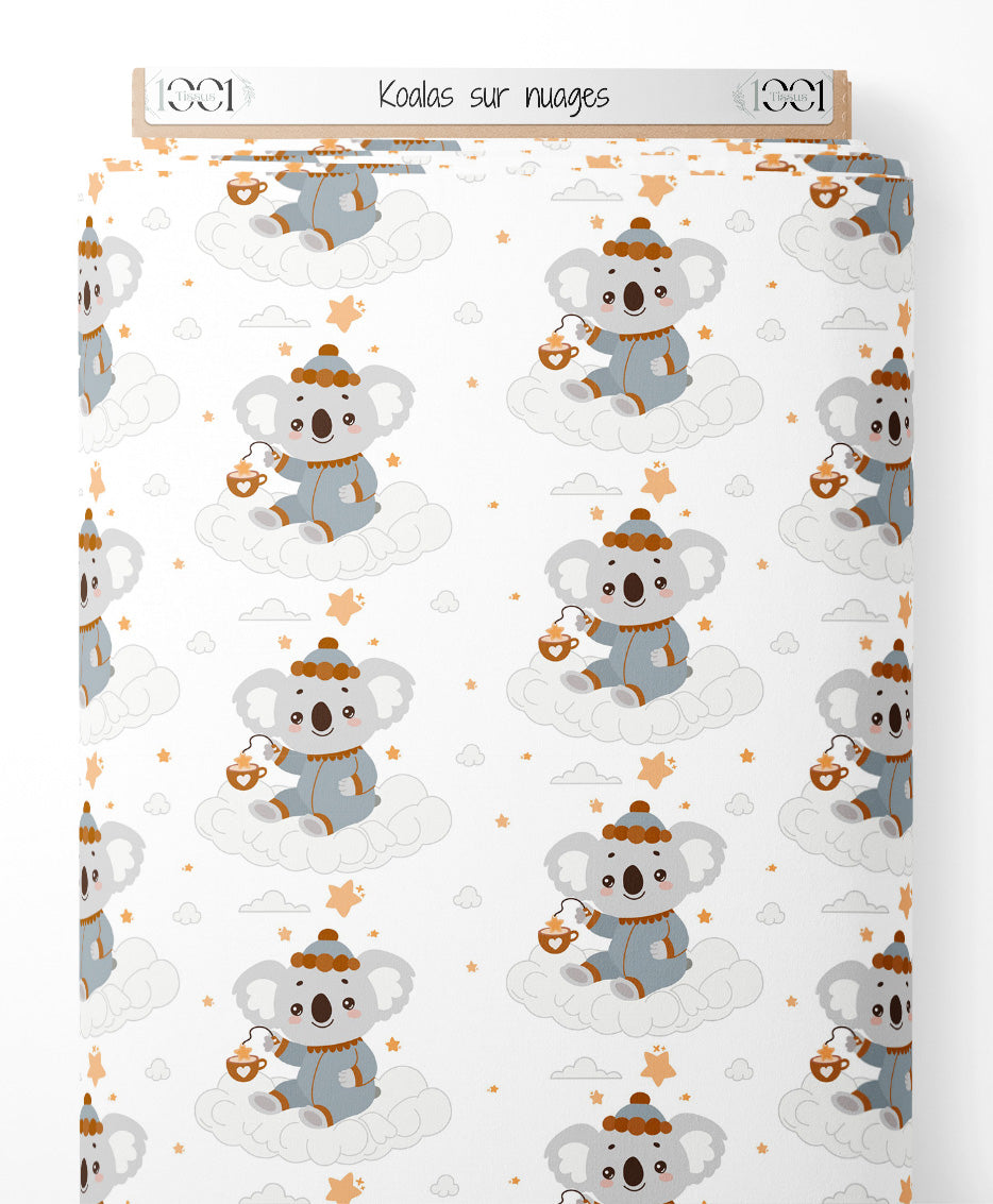 Tissu - Koalas sur nuages