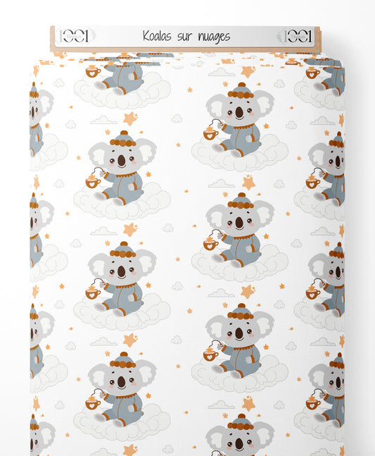 Tissu - Koalas sur nuages