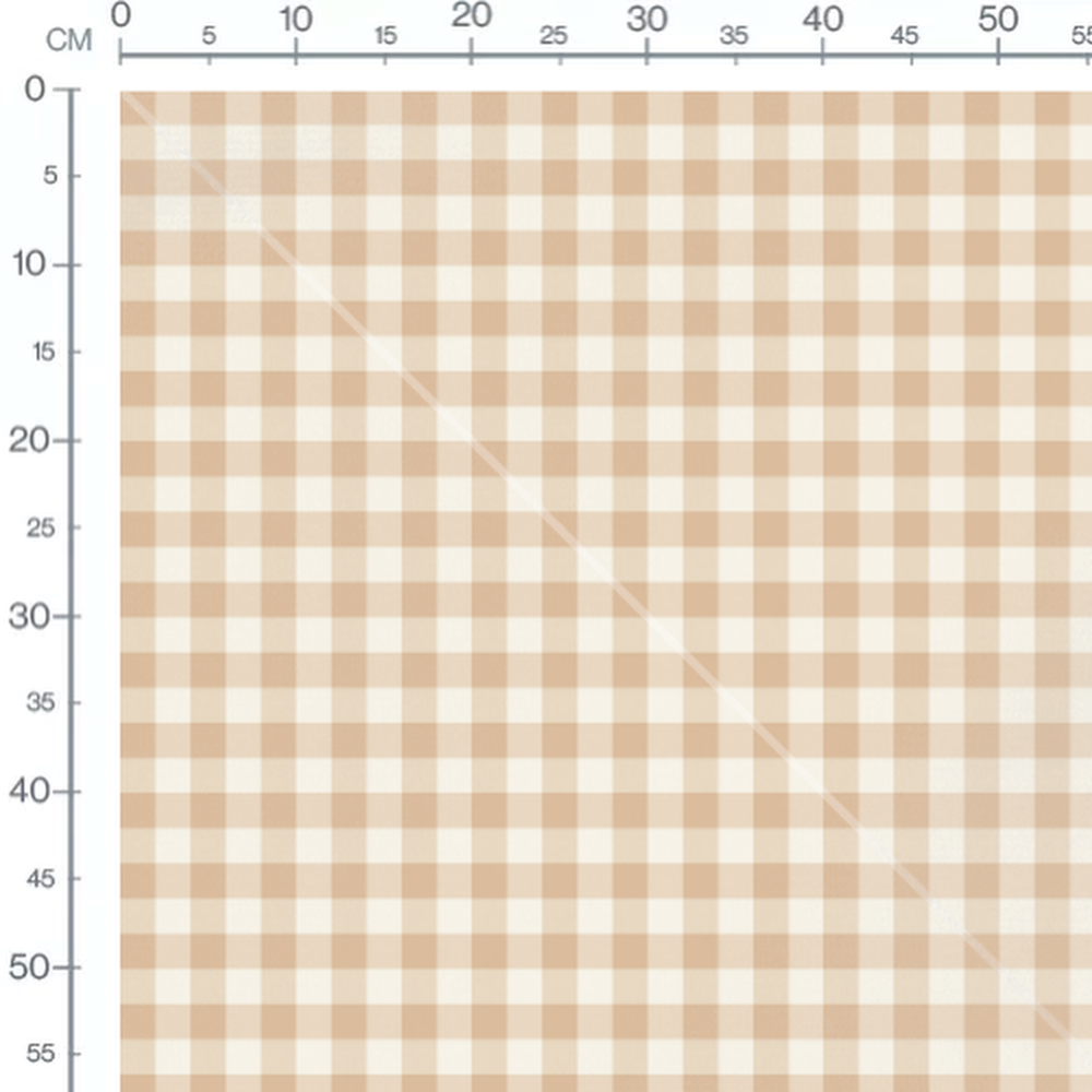 Tissu - Carreaux beige et crème unis