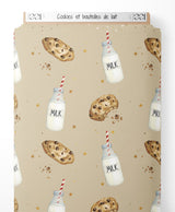Tissu - Cookies et bouteilles de lait