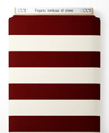 Tissu - Rayures bordeaux et crème