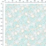 Tissu - Tortues et coraux marins
