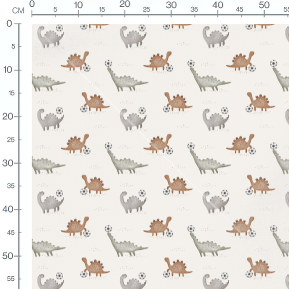 Tissu - Dinosaures gris et ballons