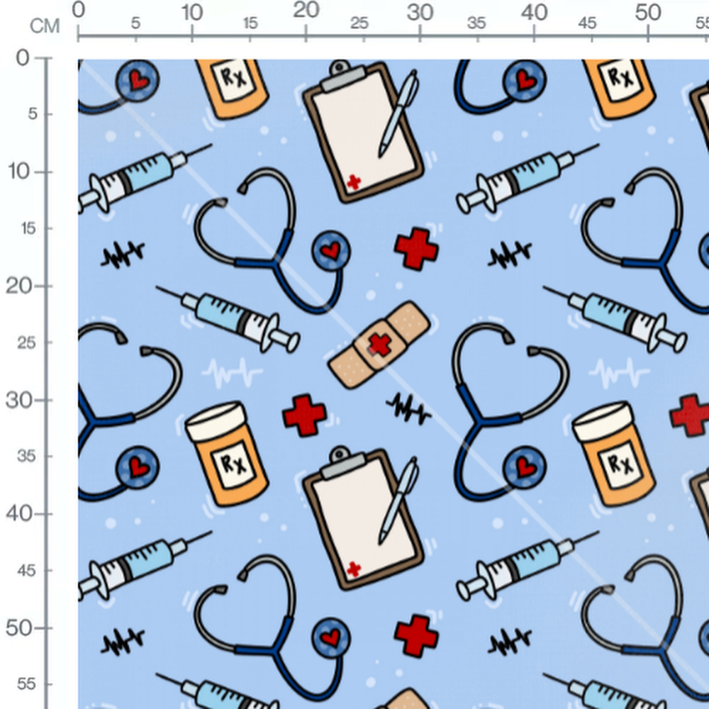 Tissu - Tissu Medical Bleu