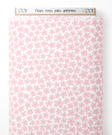 Tissu - Fleurs roses pâles uniformes
