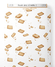 Tissu - Biscuits dorés et miettes 2