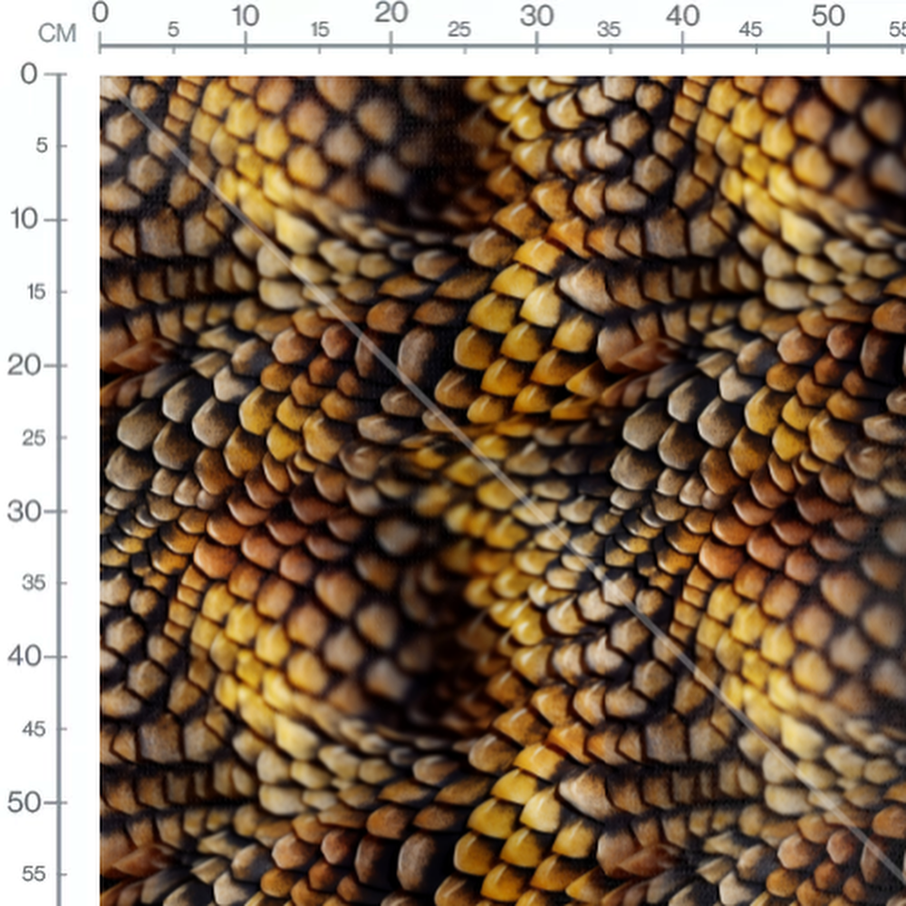 Tissu - python miel dore