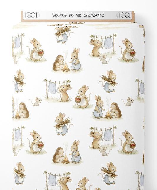 Tissu - Scènes de vie champêtre