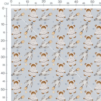 Tissu - Oursons astronautes et fusées