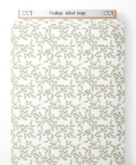 Tissu - Feuillage délicat beige