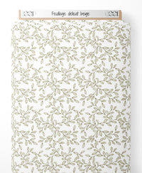 Tissu - Feuillage délicat beige