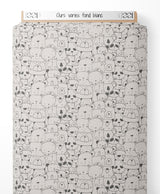 Tissu - Ours variés sur fond blanc